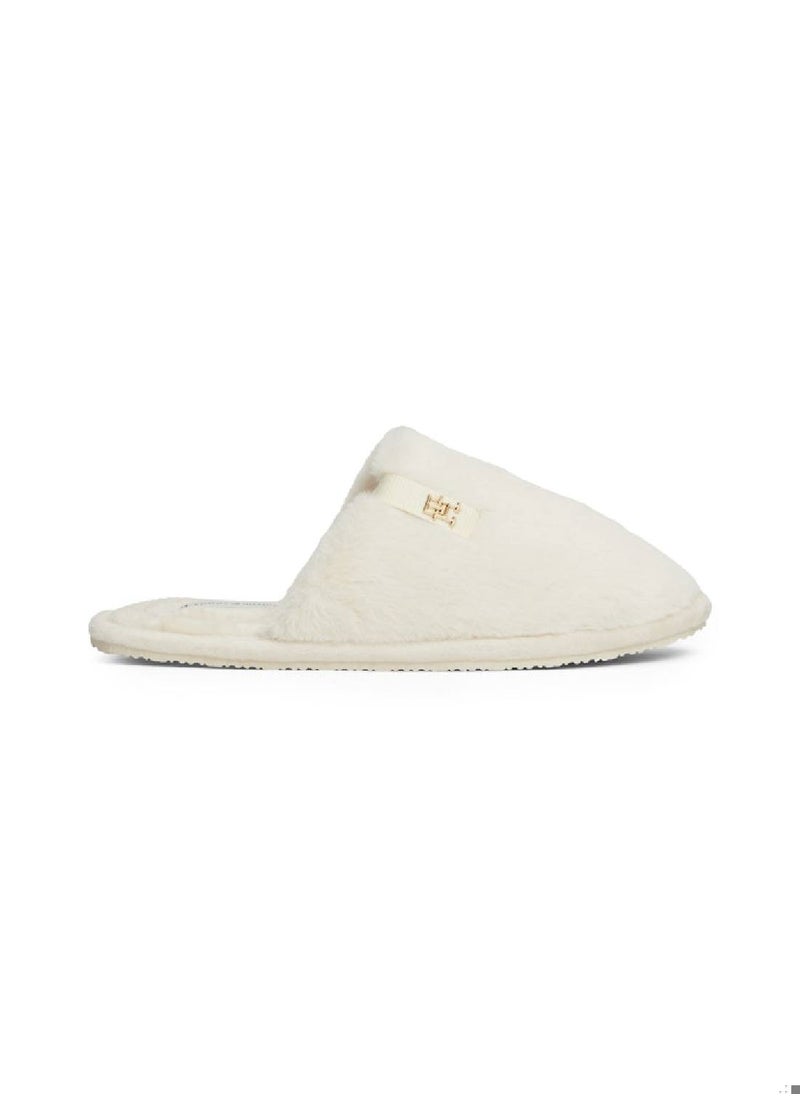 Women's TH Monogram Plaque Fleece Slippers - Polyester, White - pzsku/ZAABAE847EE91055DF954Z/45/_/1738741992/a376542d-6841-4f6e-96a7-3e6c8d8b9ea6