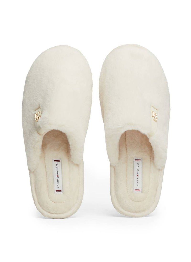 Women's TH Monogram Plaque Fleece Slippers - Polyester, White - pzsku/ZAABAE847EE91055DF954Z/45/_/1738741993/d2b908b2-7a86-4bc4-8e78-5e64eaf61be7