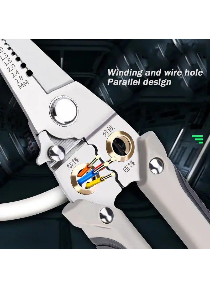 TROVEXX TROVEXX 6 in 1 Wire Stripper Tool for Electrician Decrustation Pliers Multifunctional wire stripper cutter Wire Cutter Plier With Gripping Wrench Crimping Wire Precision Cable Stripping Tool  - Image 5