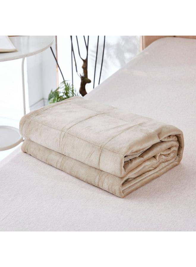 Premium Ultra Plush Weighted Blanket Tan 122 X 187Cm Av-Mmf12-Tan  - Image 2