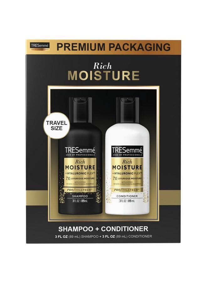 TRESemmé Shampoo & Conditioner Sulfatefree Travel Size Moisture Rich Hair Treatment For Dry Damaged Hair Mini Shampoo & Conditioner For Hair Repair Scented 3 Oz Ea (2 Piece Set)  - Image 2