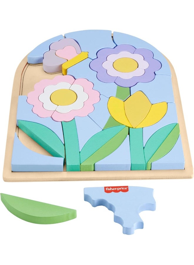 Fisher-Price - Fisher-Price Wooden Flower Puzzle Blocks (38 Pieces) - Image 1