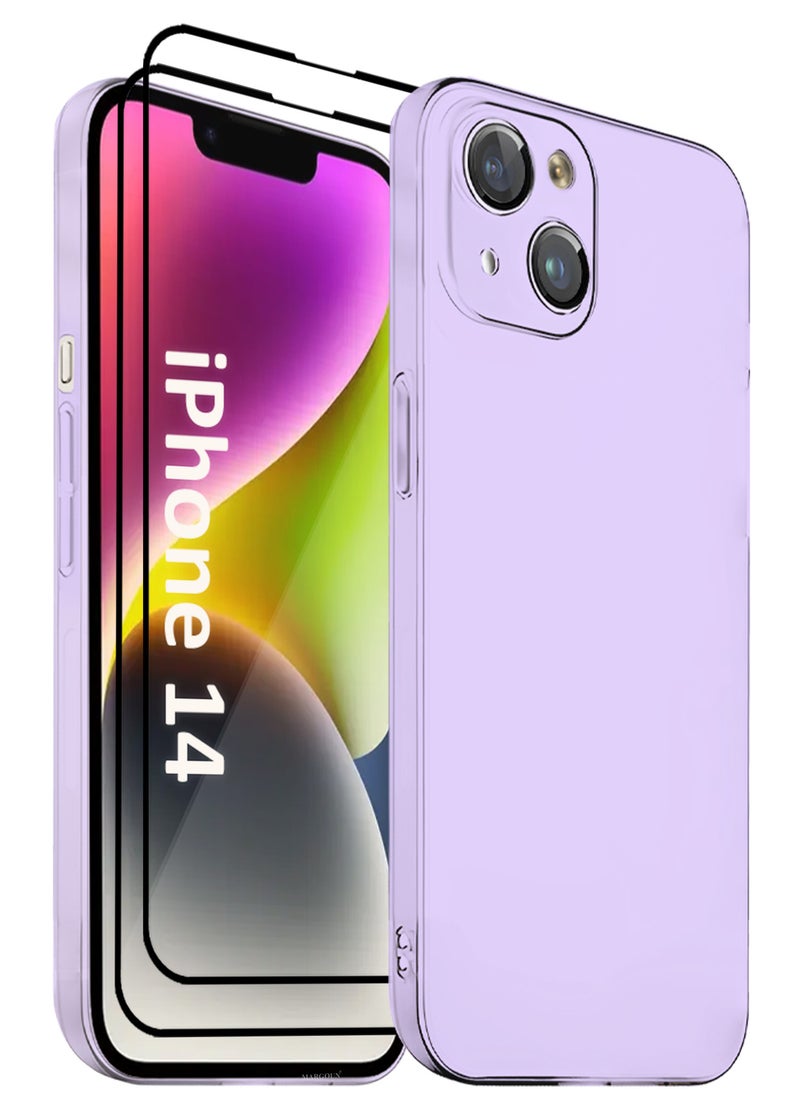 CATANES (for iPhone 14) 3Packs Case Cover Air Skin Series Back Cover Sturdy Durable Thin Case Drop Protection Cover - Transparent Purple  - Image 1
