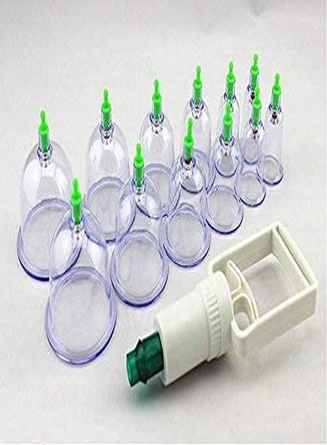 AVMPHD HIJAMA CUPPING Kit Set 12 PCS Vacuum Cupping Set Health Care Vacuum Cupping Portable Body Relaxation Massage Therapy Kit Cupping Cups - Image 1
