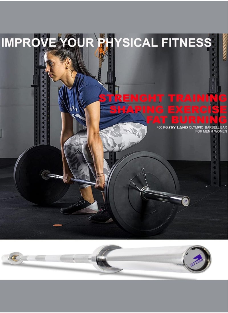Sky Land Olympic Barbell Rod - Silver M  - Image 2