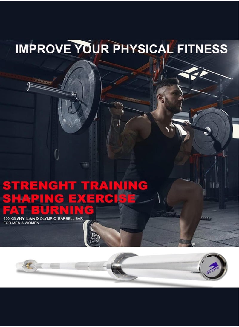 Sky Land Olympic Barbell Rod - Silver M  - Image 5