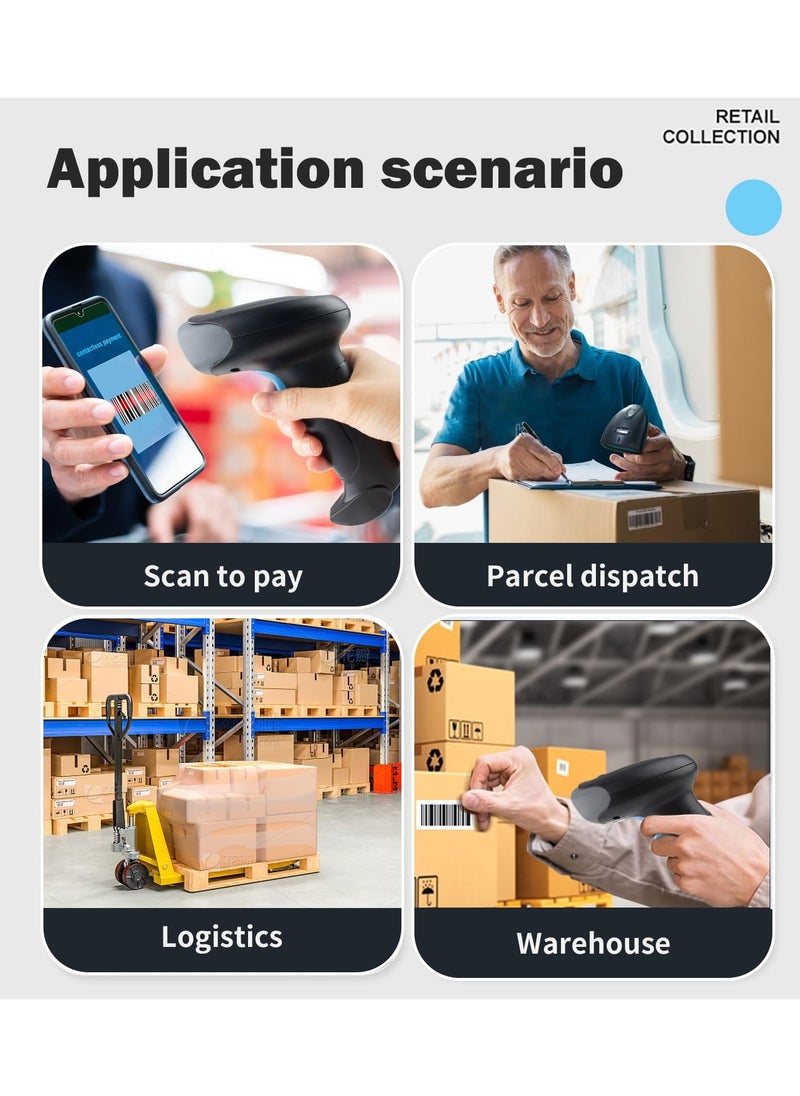 Wireless Barcode Scanner 1D 2D QR Code Scanner Handheld Laser Bar Code Reader 3 in 1 with Bluetooth 2.4G Wireless and USB Wired 100m Transmission Distance Shock Dust Proof Hands Free - pzsku/ZAABB2C44ED42723B1205Z/45/_/1718612315/bb90d36e-dd88-48e7-b453-73ab2b3494ed
