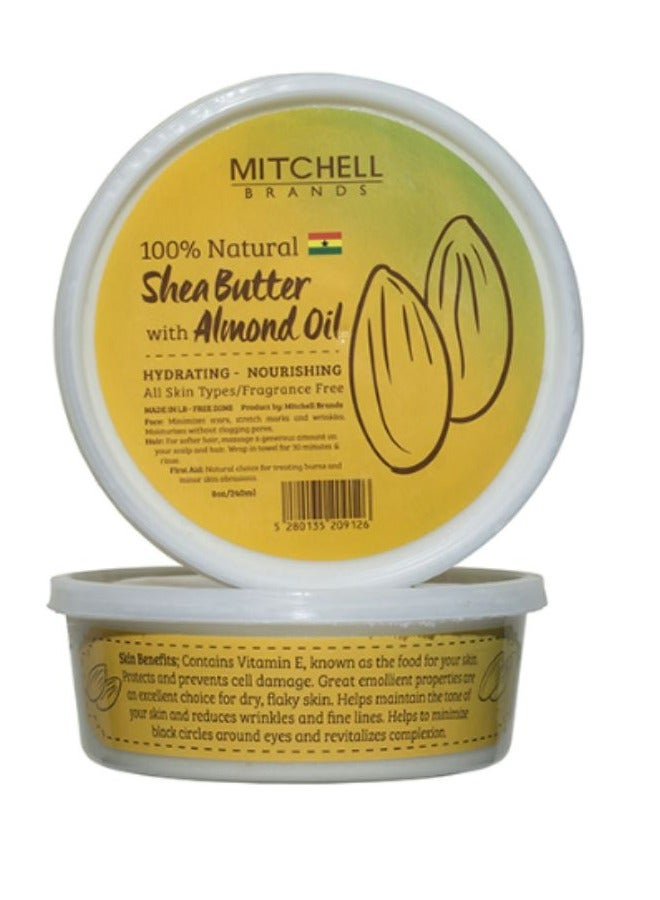 100% Natural Shea Butter Jar Enhanced With Almond Oil 240 ML