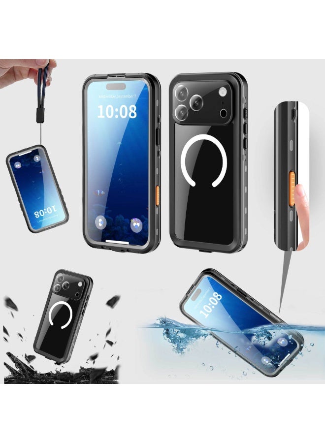 عام مقاوم للماء قذيفة مناسبة آيفون 17 بروماكس/17 برو المغناطيسي ماجسيف الرياضة في الهواء الطلق المضادة للسقوط الغطاء الواقي - Image 3