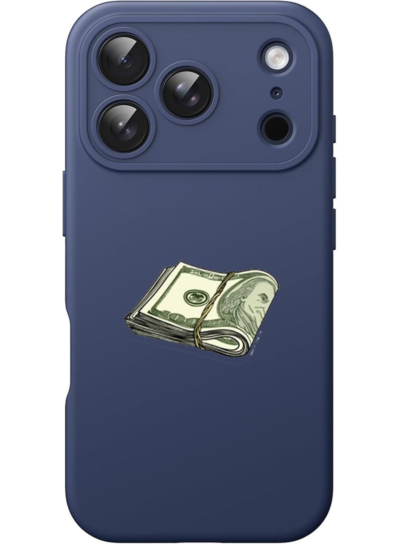 Theodor Protective Slim Fit Case Liquid Silicone Cover with Full Body Protection Anti-Scratch Shockproof Case For Apple iPhone 17 Pro (Blue) Cash Sticker - Image 1