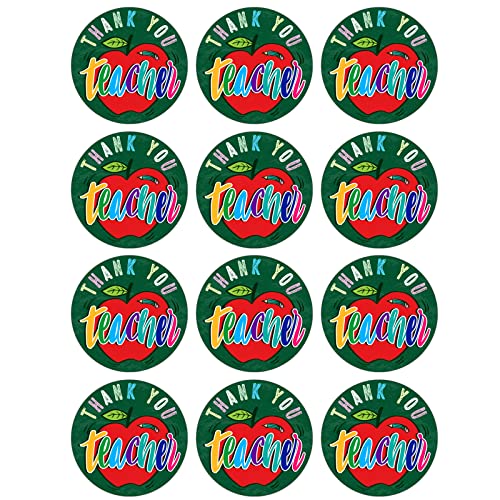SICOHOME 15 Teacher Appreciation Stickers 108 Count Waterproof Round Classic Style Indoor Use Stickers Sticker