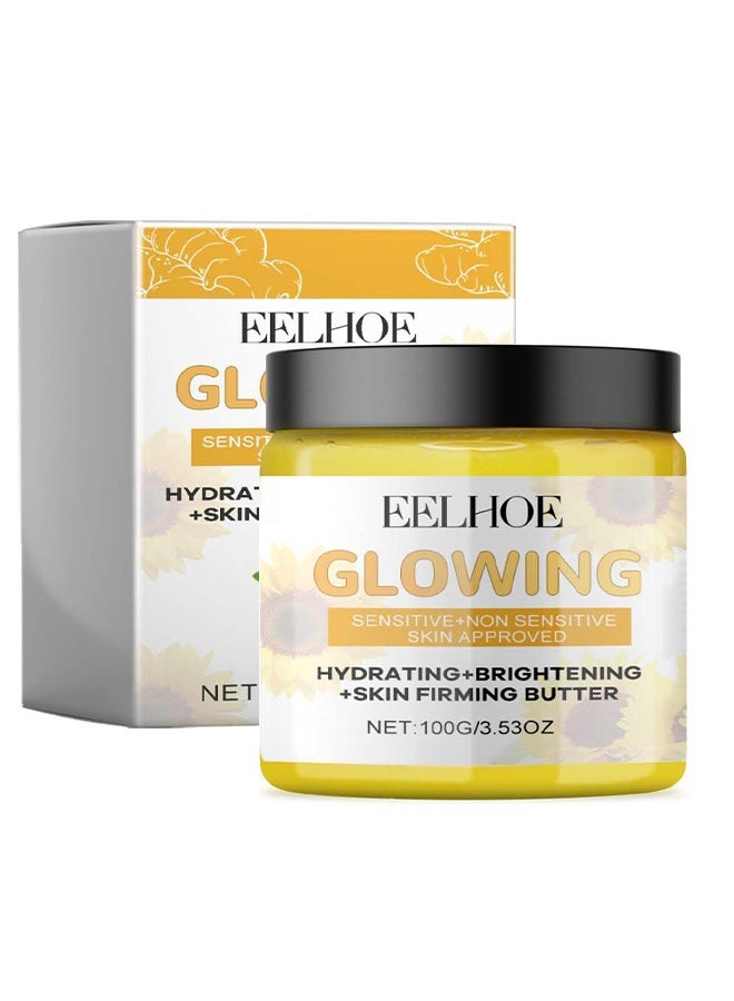 EELHOE Glowing Firming Butter，Turmeric Face Cream & Whipped Body Butter, Skin Lightening & Anti-Aging, Moisturizer for Dark Spots, Acne, Scars, Sun Damage, Even Skin Tone 100g - Image 1
