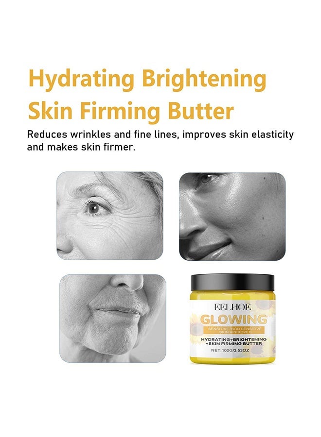 EELHOE Glowing Firming Butter，Turmeric Face Cream & Whipped Body Butter, Skin Lightening & Anti-Aging, Moisturizer for Dark Spots, Acne, Scars, Sun Damage, Even Skin Tone 100g - Image 3