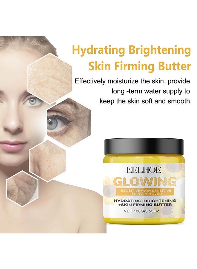 EELHOE Glowing Firming Butter，Turmeric Face Cream & Whipped Body Butter, Skin Lightening & Anti-Aging, Moisturizer for Dark Spots, Acne, Scars, Sun Damage, Even Skin Tone 100g - Image 5