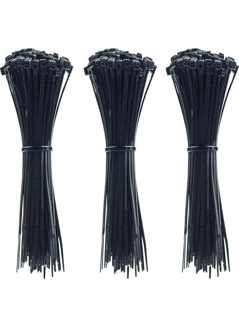 GWEST Black Cable Tie Plastic Velcro Clamp 3.6X200Mm 100 Pcs Black 3.6X200 Mm  - Image 2