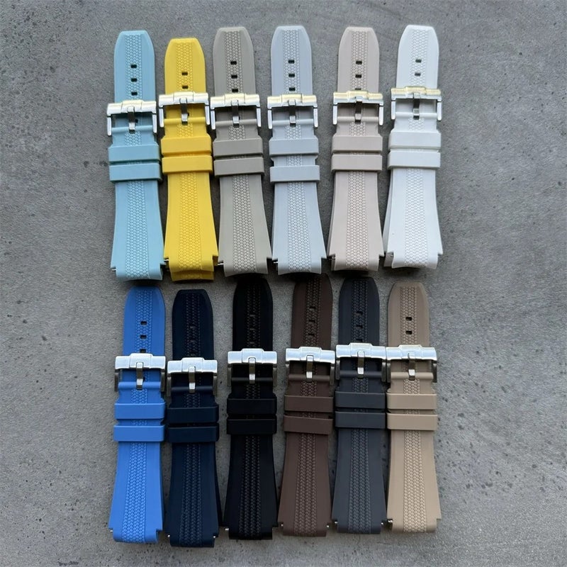 Bluejw Replacement Watch Strap for Moonswatch – 20mm Soft Rubber Watch Band in Dark Grey, Fashionable and Comfortable - Image 3