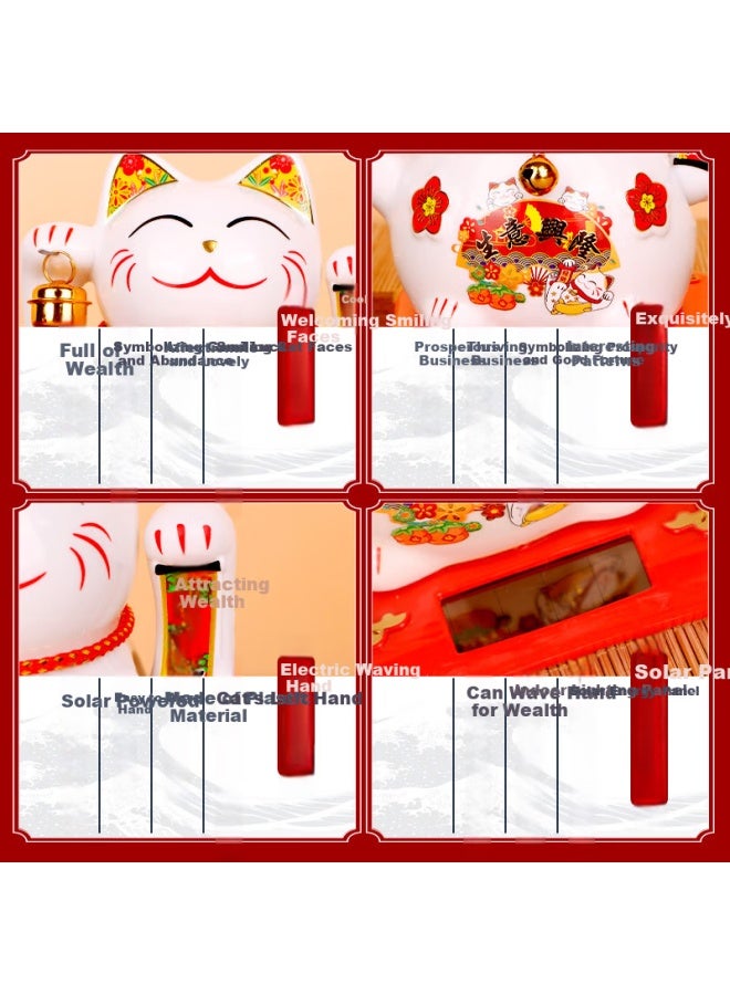 Extreme Space Jidukongjian Lucky Cat, Solar-powered Automatic Waving Fortune Cat, Living Room Decoration, Shop Opening Gift, Housewarming Present - Image 5