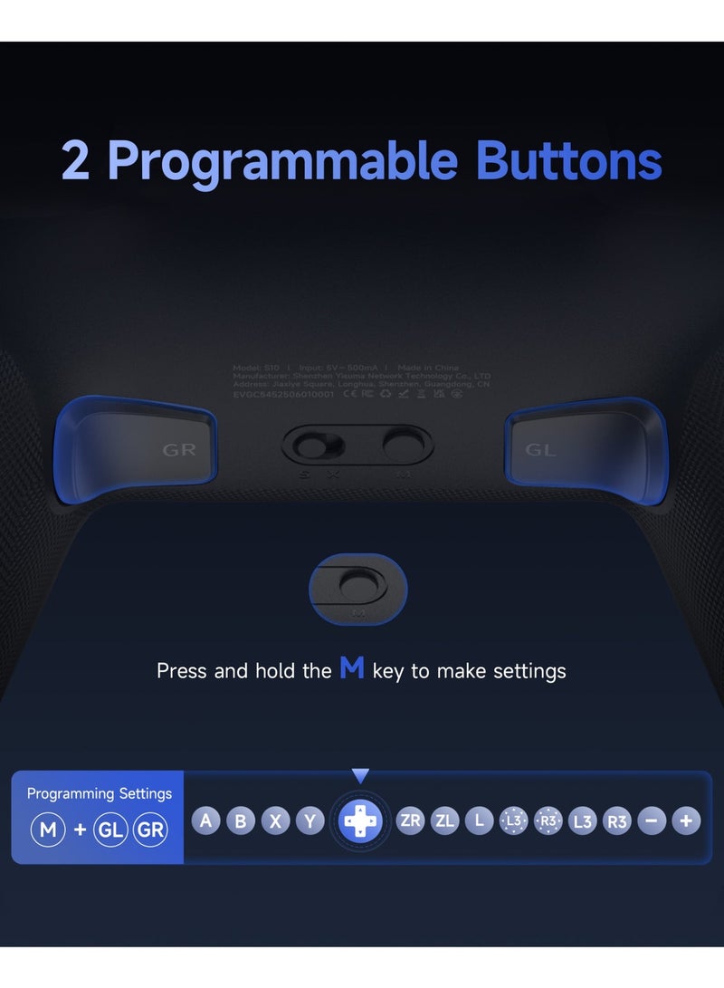 إيزي إس إم إكس وحدة تحكم S10 Bluetooth السلكية TMR Joystick RGB متوافقة مع Switch 2/الكمبيوتر الشخصي/الهاتف/التلفزيون/Steam وNFC وGyro وHD Rumble - Image 4