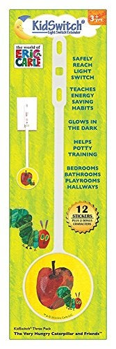 KidSwitch Light Switch Extender for Kids 3 Pack - The World of Eric Carle Edition - The Very Hungry Caterpillar & Friends - Officially Licensed! - Image 1