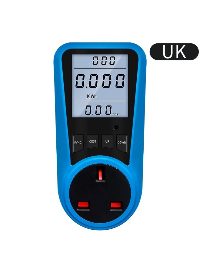 Socket Digital Current Meter Voltmeter AC Power Meter Time Watt Energy Tester US UK AU FR BR IT EU Plug Backlight Wattmeter