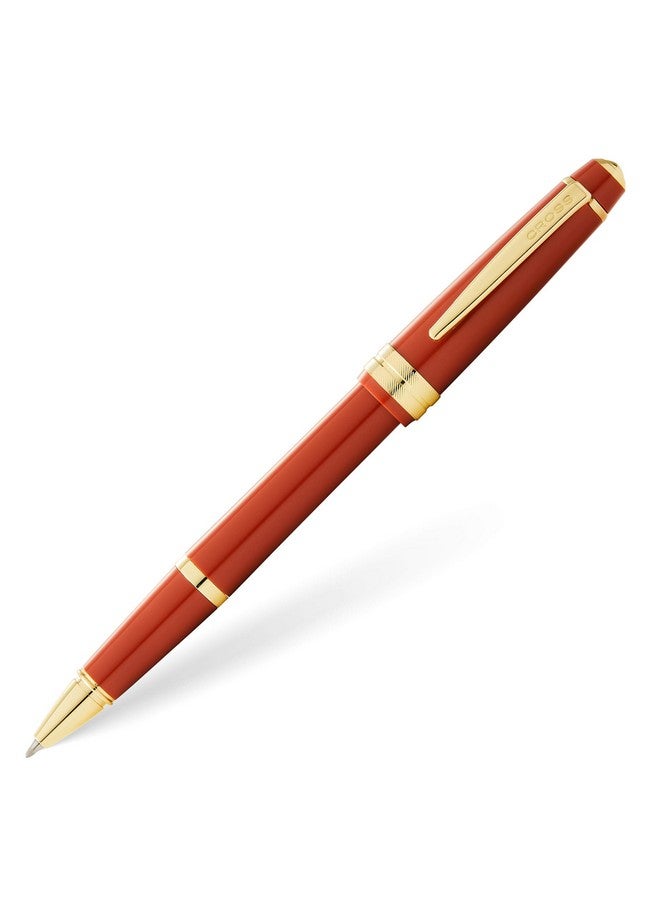 Cross Bailey Light Polished Amber Resin and Gold Tone Ballpoint Pen - Image 1