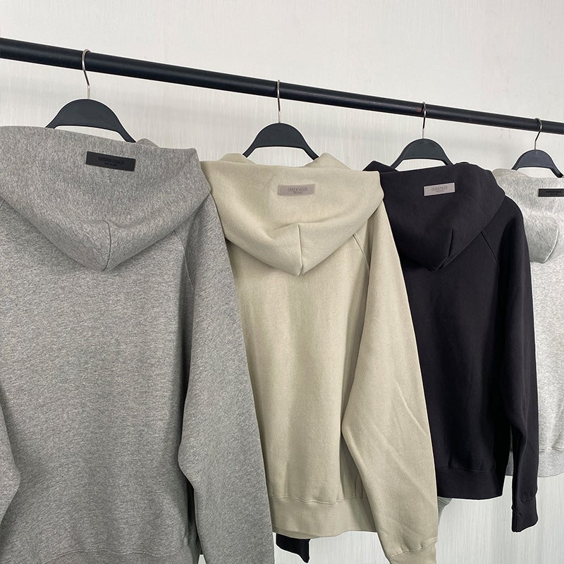 2022 SS Plush Hooded Sweatshirt FOG ESSENTIALS iron ash