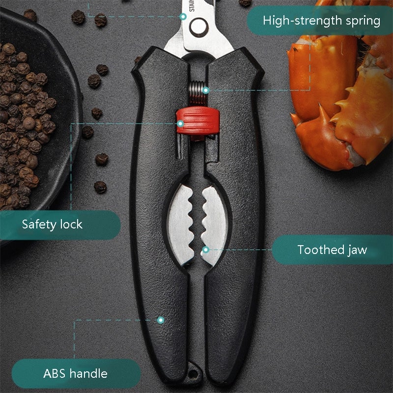 Crab Tool 304 Stainless Steel Crab Fork Crab Scissors Crab Needle,Style: 4 Fork 1 Knife - Image 5
