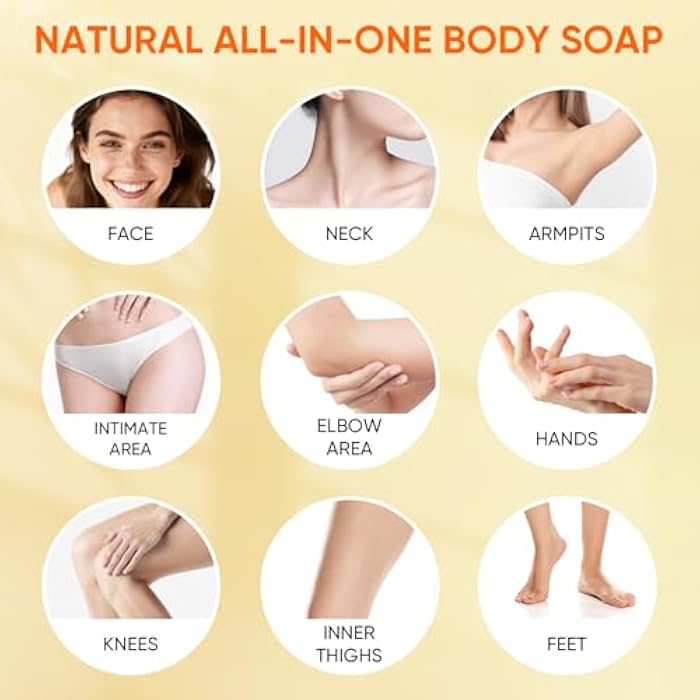 gpp 4Pcs Turmeric Soap & Turmeric Face Wash with Brush Skin Care Set, Lemon Turmeric Soap for Face & Body, Daily Facail Cleanser for All Skin, Deep Cleansing Turmerics Wash and Care Set - Image 5
