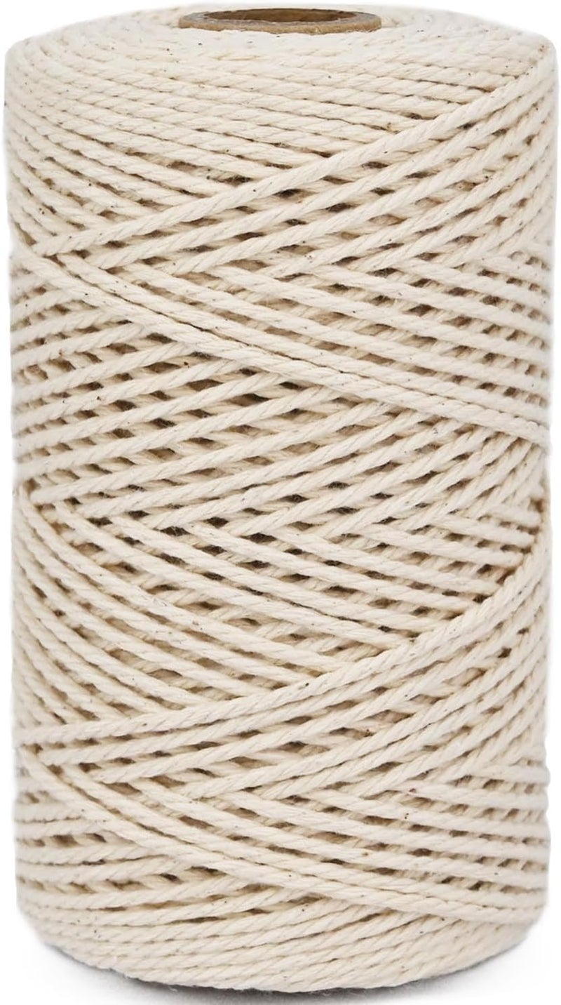 Leecogo Cotton Butchers Twine, 2mm Thick, 328 Feet, Natural Unbleached for Cooking, Gardening and Crafts - Image 1