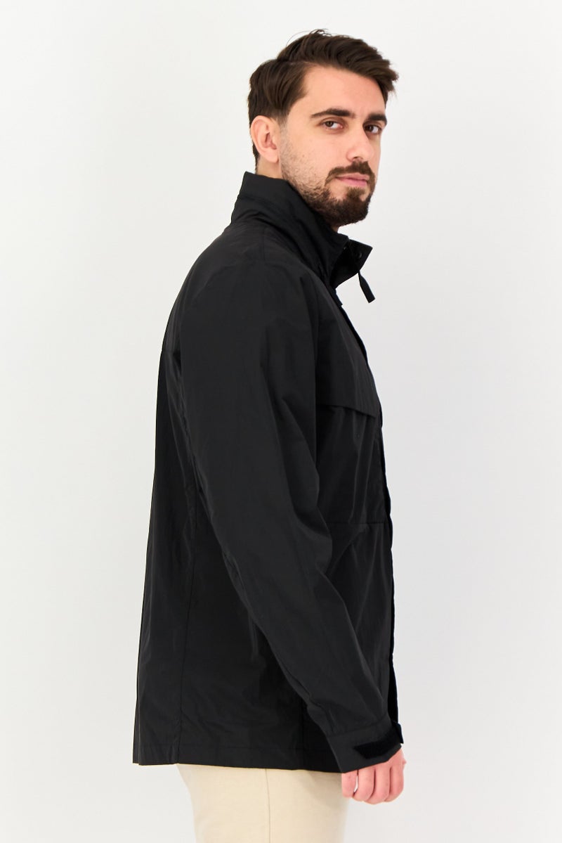 Nike جاكيت واقي من الرياح بأكمام طويلة للرجال، أسود - Image 4