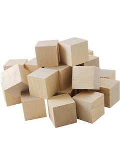 Südor Wooden Cube Block Natural - 20 Pieces 