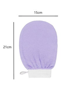 HaHaHai Korean Loofah for Cleaning The skin and Exfoliating the Skin, Viscose Shower Glove For Making Moroccan Bath at Home, Purple  - Image 2