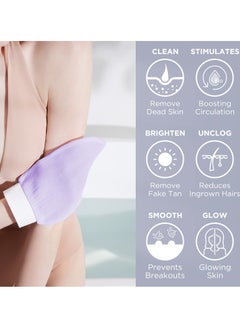 HaHaHai Korean Loofah for Cleaning The skin and Exfoliating the Skin, Viscose Shower Glove For Making Moroccan Bath at Home, Purple  - Image 4