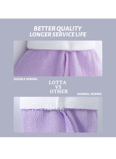 HaHaHai Korean Loofah for Cleaning The skin and Exfoliating the Skin, Viscose Shower Glove For Making Moroccan Bath at Home, Purple  - Image 3
