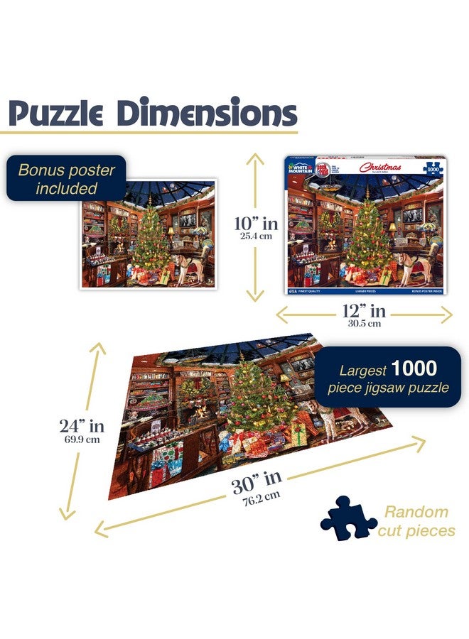 WHITE MOUNTAIN ألغاز عيد الميلاد وايت ماونتن للبحث والعثور 1000 قطعة ألغاز للبالغين والعائلة - Image 3