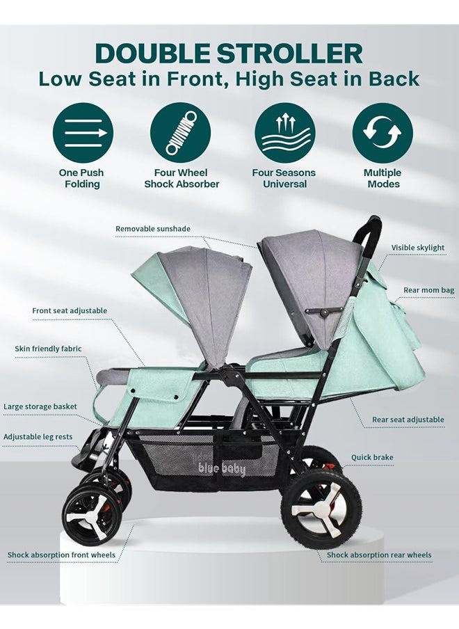 Beauenty Double Stroller, Double Stroller for Infant Toddler  - Image 4
