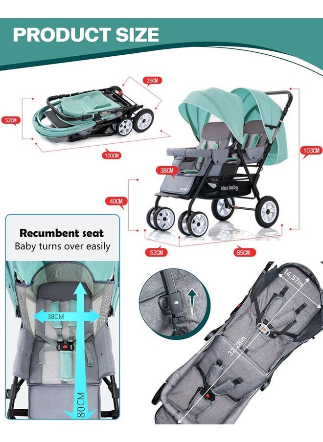 Beauenty Double Stroller, Double Stroller for Infant Toddler  - Image 5