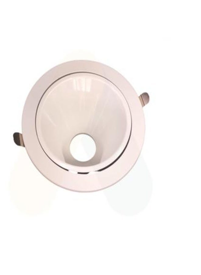 تي ام اطار احادي  دفن  ضد التوهج ابيض الون بمقاس 16cmX7cm يعطي منظر لافت ويمنع تشتت الاضاءة - Image 1