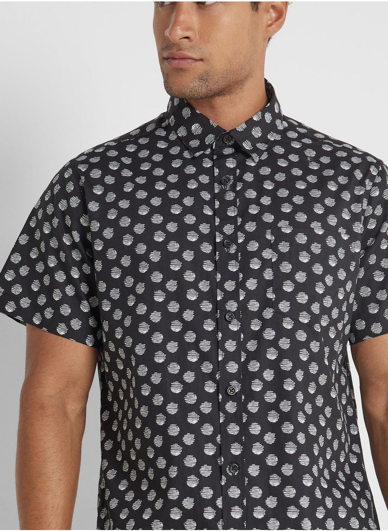 Seventy Five - Geo Print Shirt - Image 1