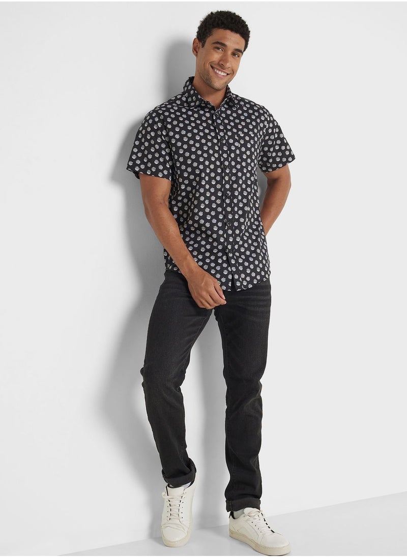 Seventy Five - Geo Print Shirt - Image 1