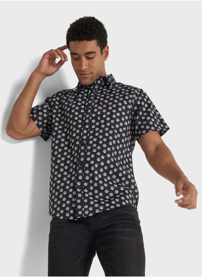 Seventy Five - Geo Print Shirt - Image 1