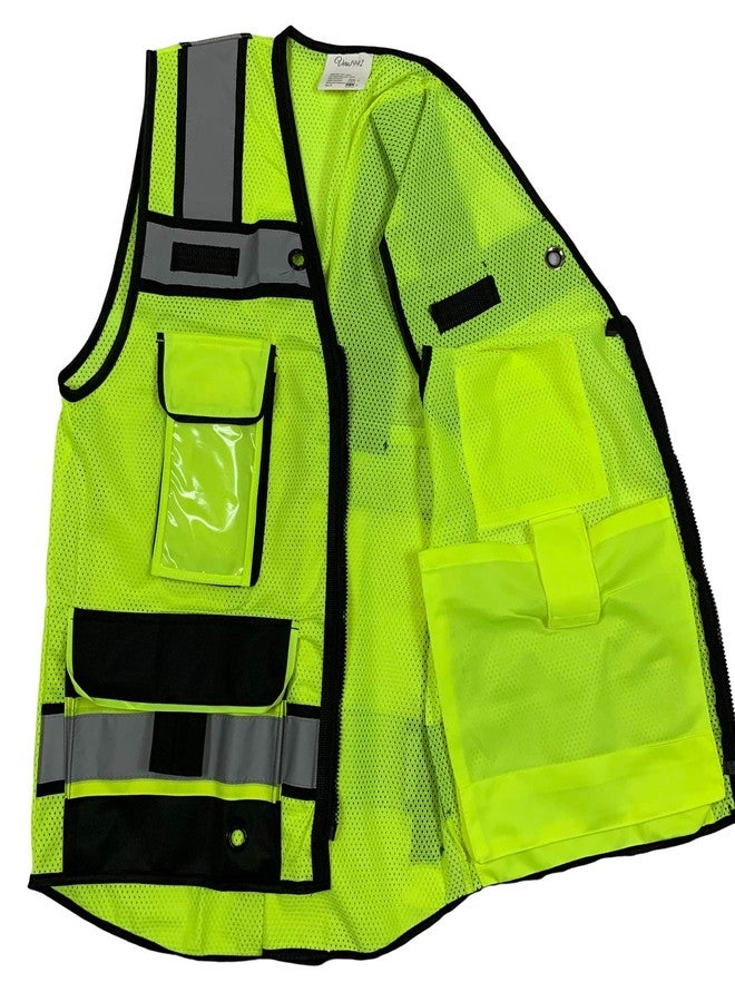 REXZUS Vero1992 REXZUS (B) Engineer Safety Vest High Visibility Reflective Safety Vest Mesh with Zipper and pockets (XX-Large, Yellow) - Image 5