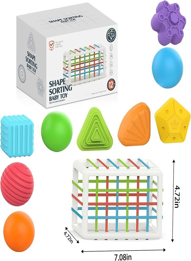 Dorytoys Dorytoy Montessori Sensory Shape Toys for Toddlers 1-3 Years Textured Tactile Blocks & Balls Set Early Learning Shape Recognition Toy for Babies Soft Grip Sensory Development Educational Toy for Kids - Image 2