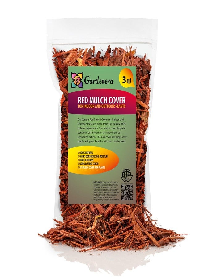 Gardenera Premium Red Mulch Cover - Enhance Your Landscape with Vibrant Color and Nutrient-Rich Benefits - 1 Quart - Image 1