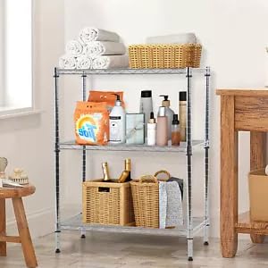 STORACK 3-Tier Compact Chrome Storage Rack | Heavy Duty 300kg Capacity | Height Adjustable Shelves | Bolt-Free Assembly | 60L x 35W x 76H CM | Home & Kitchen Organizer - Image 3