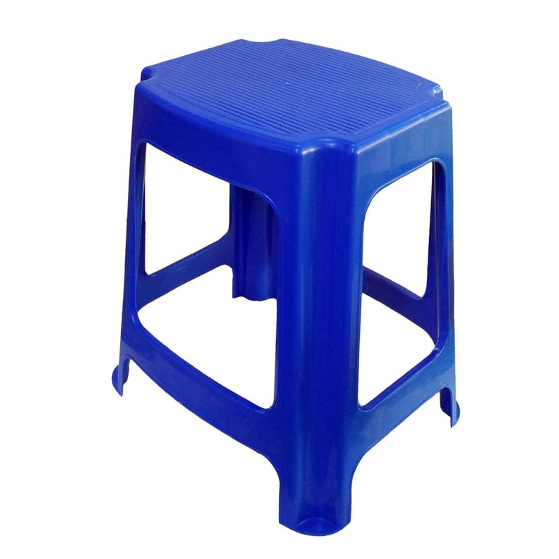 nilkamal plastic standard stool, set of 2 - bright blue