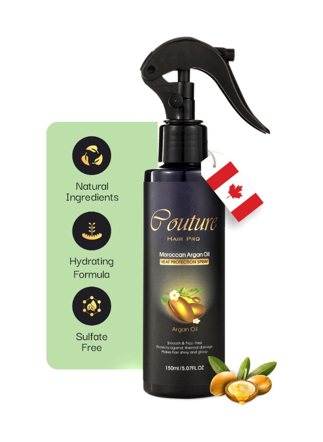 Couture Hair Pro Heat Protection Serum Infused With Biotin, Keratin And Argan Oil - Sulfate, Paraben Free - 150 ML  - Image 1