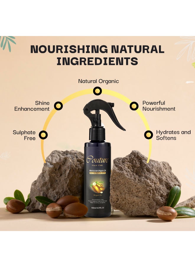 Couture Hair Pro Heat Protection Serum Infused With Biotin, Keratin And Argan Oil - Sulfate, Paraben Free - 150 ML  - Image 2