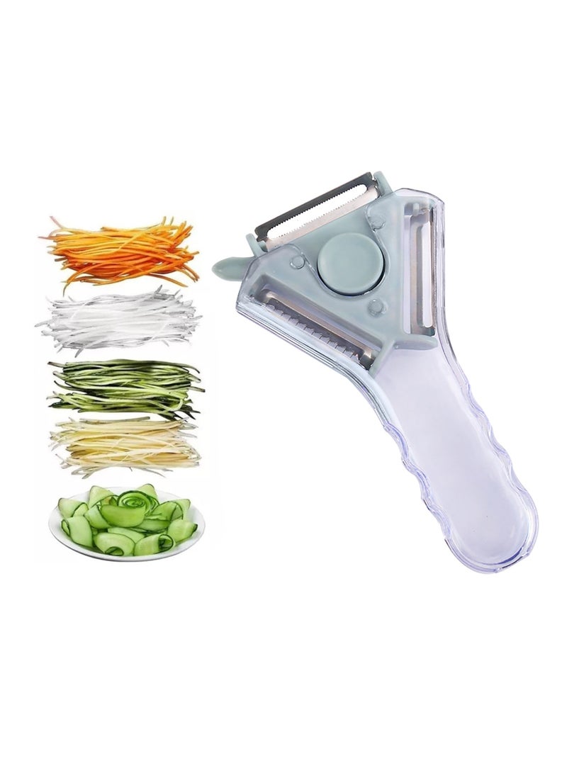 AVACraft 3 In 1 Multipurpose Stainless Steel Blade Vegetable and Fruit Peeler, Vegetable Julienne, Potato Peeler, Grater Slicer With  Rotary Detachable Sharp Blades - Image 1