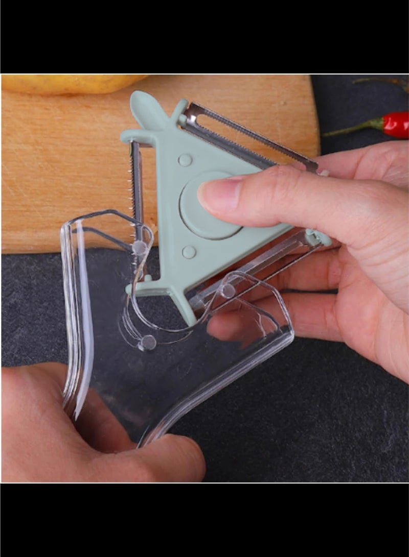 AVACraft 3 In 1 Multipurpose Stainless Steel Blade Vegetable and Fruit Peeler, Vegetable Julienne, Potato Peeler, Grater Slicer With  Rotary Detachable Sharp Blades - Image 2